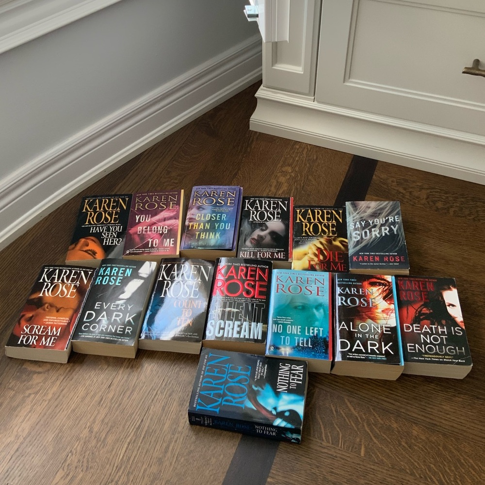 Vintage KAREN ROSE LOT Of Soft Cover Novels Books Adult Fiction X 14